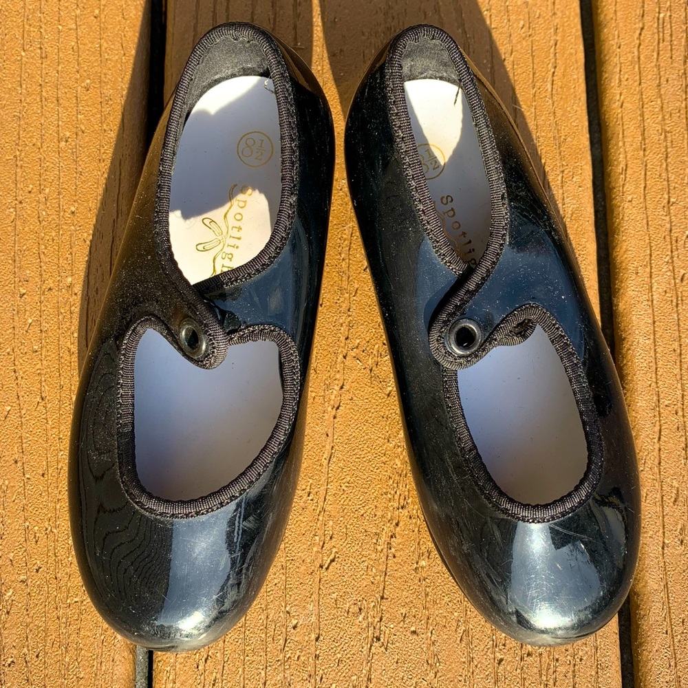 5 FOR $25 “SPOTLIGHT” GIRLS TAP SHOES SZ 8 1/2